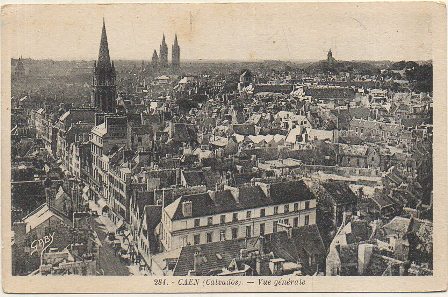 POSTAL DE FRANCIA. CAEN. VUE GENERALE