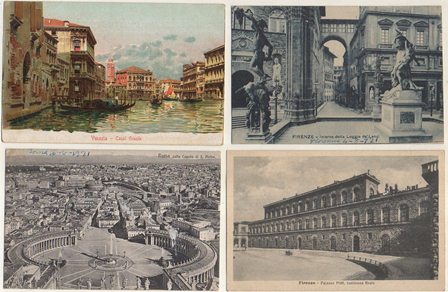 POSTALES DE ITALIA. FIRENCE, VENEZIA, ROMA.. 7 POSTALES