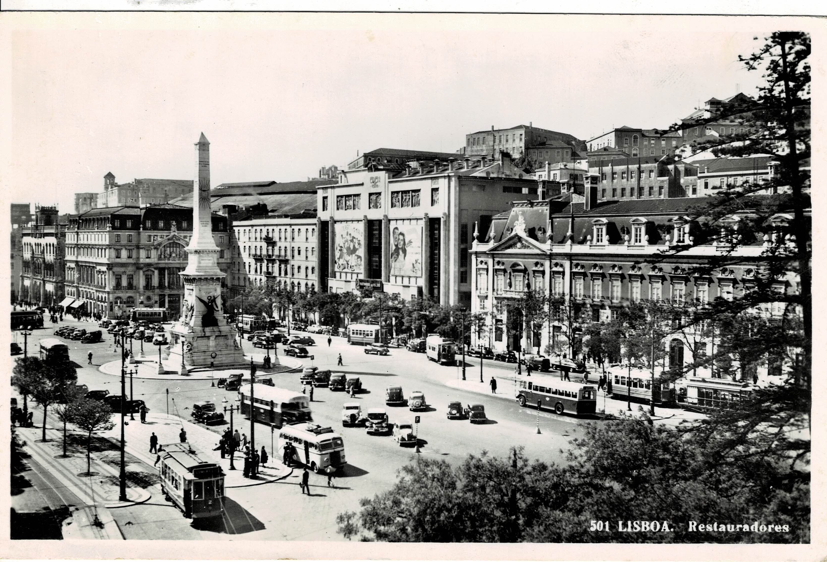 POSTAL DE PORTUGAL. LISBOA. RESTAURADORES.