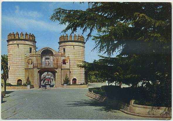 POSTAL DE EXTREMADURA. BADAJOZ. PUERTA DE LAS PALMAS