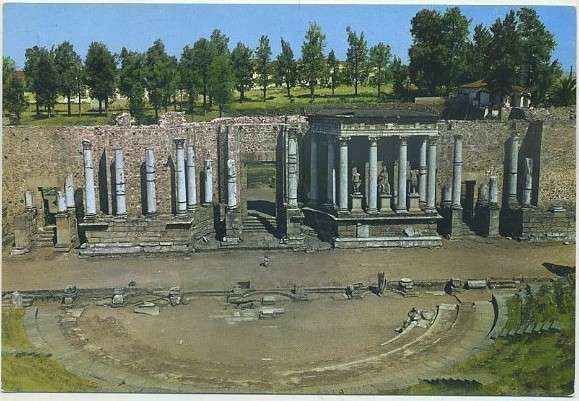 POSTAL DE EXTREMADURA. MERIDA. BADAJOZ. ANFITEATRO ROMANO SIGLO l A. DE J.C.