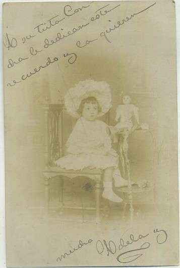 POSTAL DE BADAJOZ. FOTOGRAFIA DE NIÑAS. DIRIGIDA A MERIDA