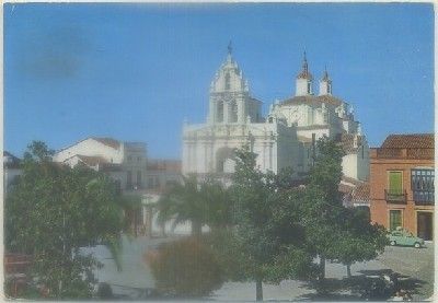 POSTAL DE BADAJOZ. AZUAGA. PZA. DEL CRISTO DEL HUMILLADERO