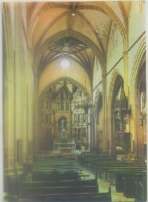 POSTAL DE BADAJOZ. AZUAGA. ALTAR MAYOR DE NTRA. SRA. DE CONSOLACION