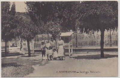 POSTAL ANTIGUA DE CACERES. MONTEMAYOR. JARDINES. BALNEARIO Nº 4