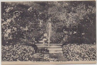 POSTAL ANTIGUA DE CACERES. MONTEMAYOR. FUENTE Y JARDIN Nº 10