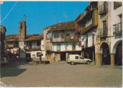 POSTAL  DE CACERES. VILLANUEVA DE LA VERA. PZA. ANICETO MARINA