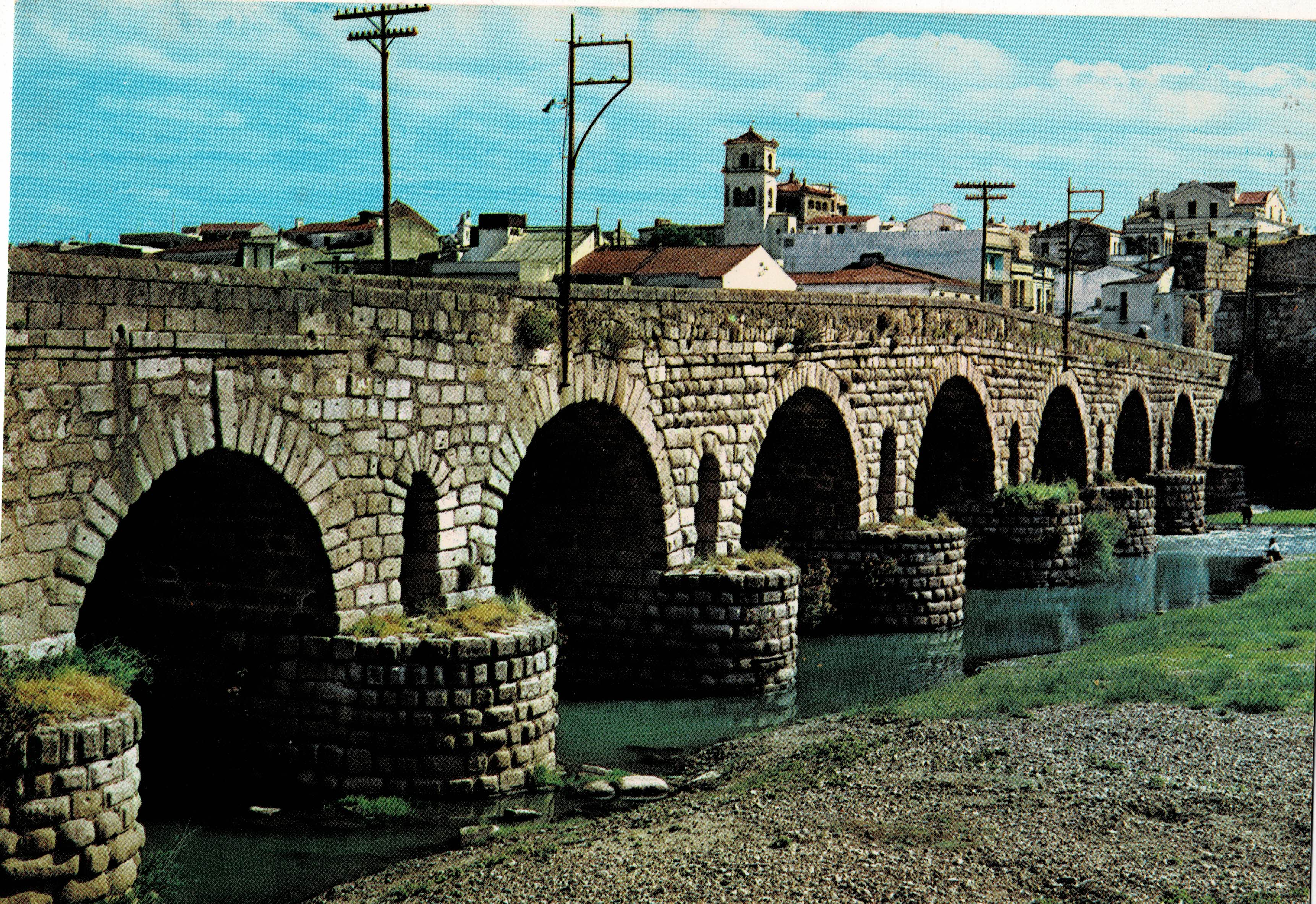 POSTAL MODERNA DE EXTREMADURA. MERIDA. PUENTE ROMANO SOBRE EL RIO GUADIANA
