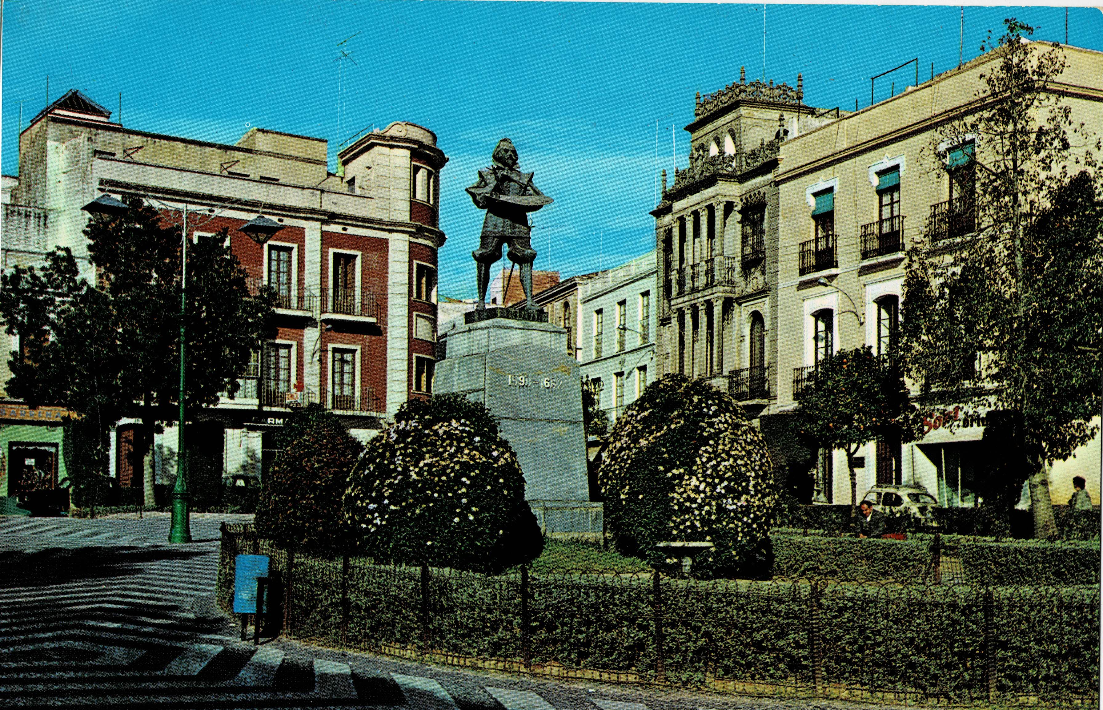 POSTAL MODERNA DE EXTREMADURA. BADAJOZ. PLAZA DE CERVANTES
