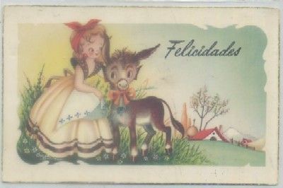 POSTAL DE FELICITACION. FELICIDADES SERIE 541 / A