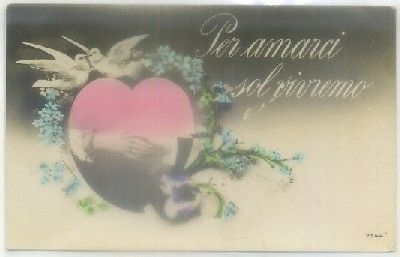 POSTAL DE FELICITACION. PER AMARCI SOL VIVREMO