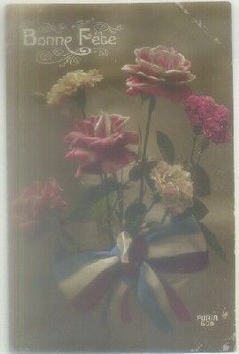 POSTAL DE FELICITACION. BONNE FETE