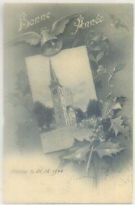 POSTAL DE FELICITACION. BONNE ANNEE