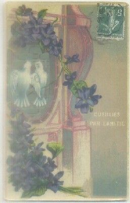POSTAL DE FELICITACION. CUELLIES PAR L'AMITIE
