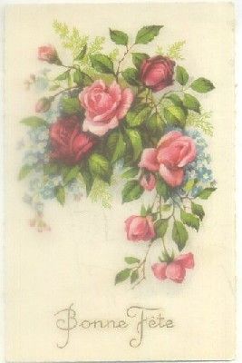 POSTAL DE FELICITACION. BONNE FETE