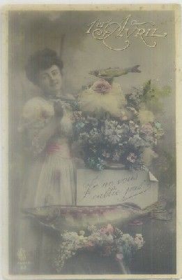 POSTAL DE FELICITACION. 1º D'AVRIL