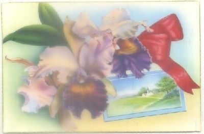 POSTAL DE FELICITACION. FLORES