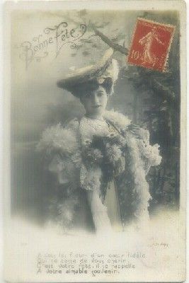 POSTAL DE FELICITACION. BONNE FETE