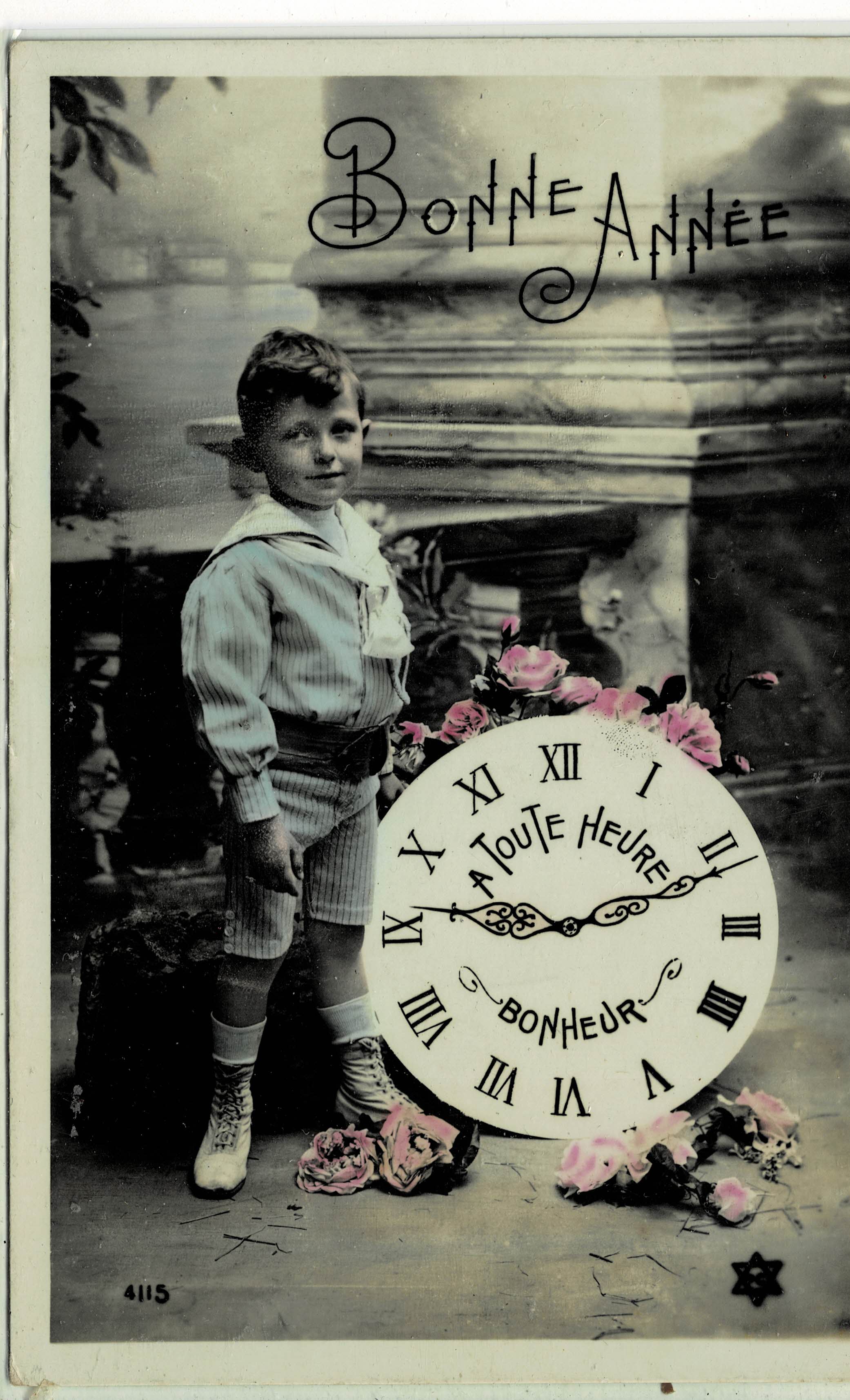 POSTAL DE FELICITACION. BONNE ANNEE.