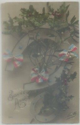 POSTAL DE FLORES. BONNE ANNÉE
