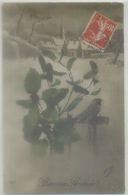 POSTAL DE FLORES. BONNE ANNÉE