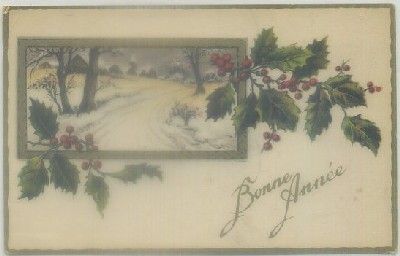 POSTAL DE FLORES. BONNE ANNÉE