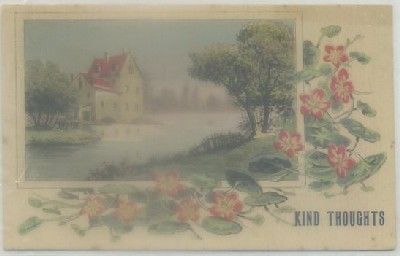 POSTAL DE FLORES. KIND THOUGHTS