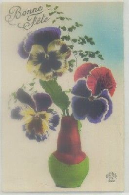 POSTAL DE FLORES. BONNE FETE
