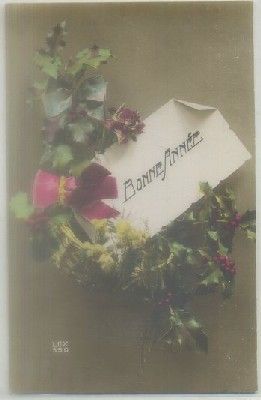 POSTAL DE FLORES. BONNE ANNÉE