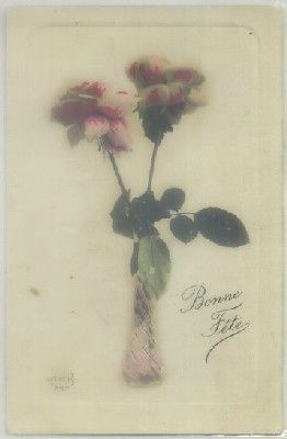 POSTAL DE FLORES. BONNE FETE
