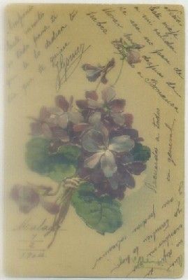 POSTAL DE FLORES. FLORES EN RELIEVE