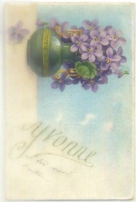 POSTAL DE FLORES. YVONNE