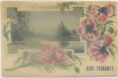 POSTAL DE FLORES. KIND THOUGHTS