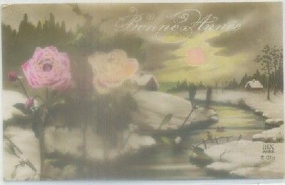 POSTAL DE FLORES. BONNE ANNÉE