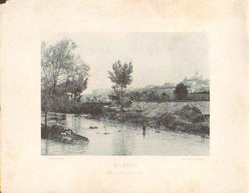 FOTOTIPIA DE MADRID. VISTA DESDE S. ISIDRO. AÑO 1890.