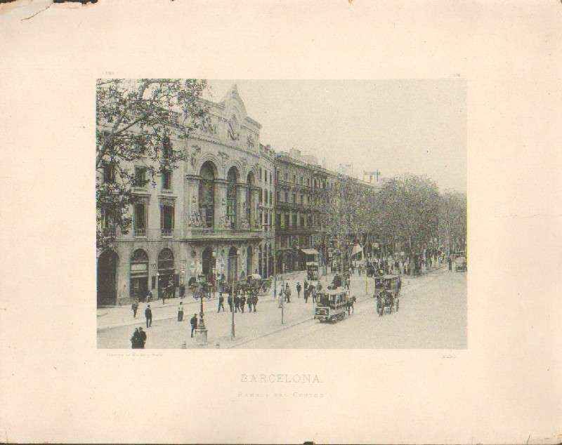 FOTOTIPIA DE BARCELONA. RAMBLA DEL CENTRO. AÑO 1893.