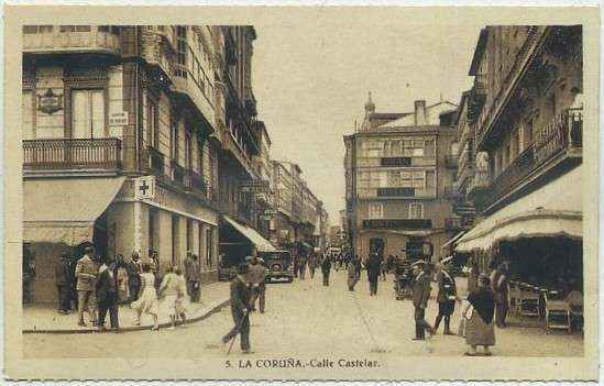 POSTAL ANTIGUA DE GALICIA (REPRODUCCION): CORUÑA. CALLE CASTELAR