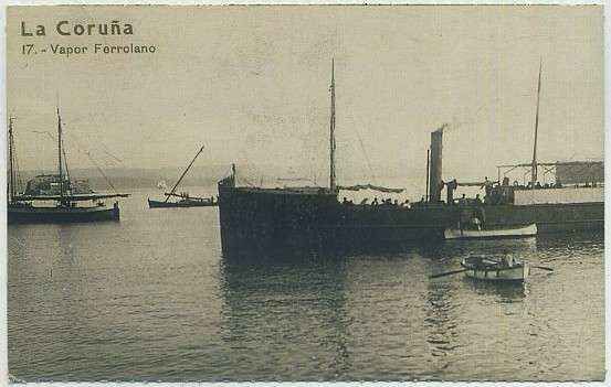 POSTAL ANTIGUA DE GALICIA (REPRODUCCION): CORUÑA. 17. VAPOR FERROLANO