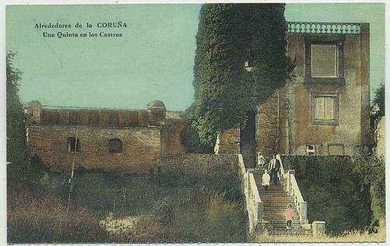 POSTAL ANTIGUA DE GALICIA (REPRODUCCION): CORUÑA. UNA QUINTA EN LOS CASTROS
