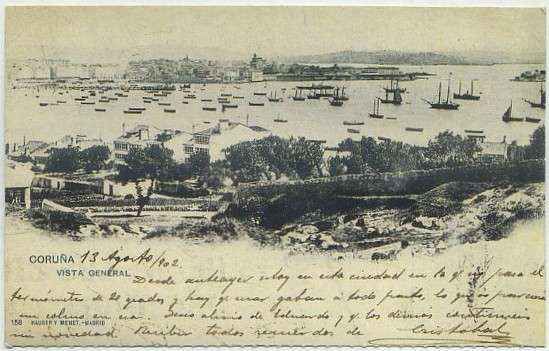 POSTAL ANTIGUA DE GALICIA (REPRODUCCION): CORUÑA. VISTA GENERAL