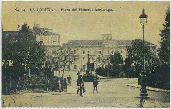 POSTAL ANTIGUA DE GALICIA (REPRODUCCION): CORUÑA. Nº 14. PLAZA DEL GENERAL AZCARRAGA