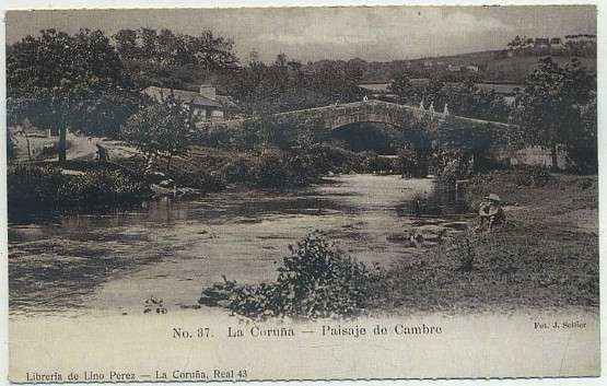 POSTAL ANTIGUA DE GALICIA (REPRODUCCION): CORUÑA. Nº 37. PAISAJE DE CAMBRE