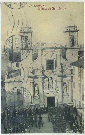 POSTAL ANTIGUA DE GALICIA (REPRODUCCION): CORUÑA. IGLESIA DE SAN JORGE