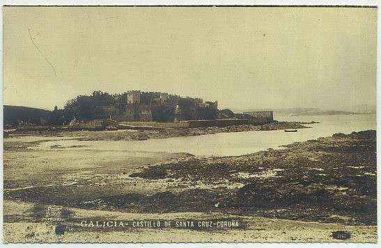POSTAL ANTIGUA DE GALICIA (REPRODUCCION): CORUÑA. CASTILLO DE SANTA CRUZ