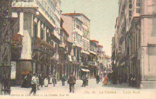 POSTAL ANTIGUA DE LA CORUÑA. Nº 49. CALLE REAL.