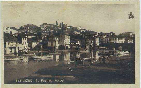 POSTAL ANTIGUA DE GALICIA (REPRODUCCION): BETANZOS. CORUÑA. EL PUENTE NUEVO