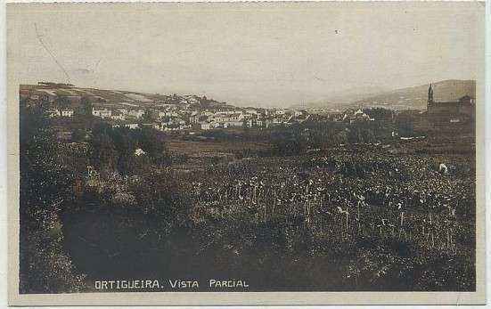 POSTAL ANTIGUA DE GALICIA (REPRODUCCION): ORTIGUEIRA. CORUÑA. VISTA PARCIAL