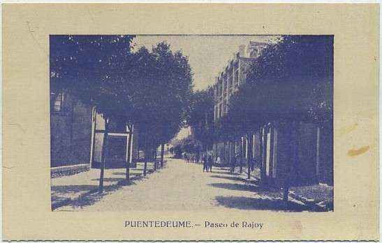 POSTAL ANTIGUA DE GALICIA (REPRODUCCION): PUENTEDEUME. CORUÑA. PASEO DE RAJOY