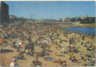 POSTAL DE LA CORUÑA. PLAYA DE RIAZOR