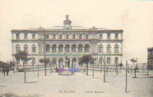 POSTAL ANTIGUA DE LA CORUÑA. INSTITUTO DAGUARDA.